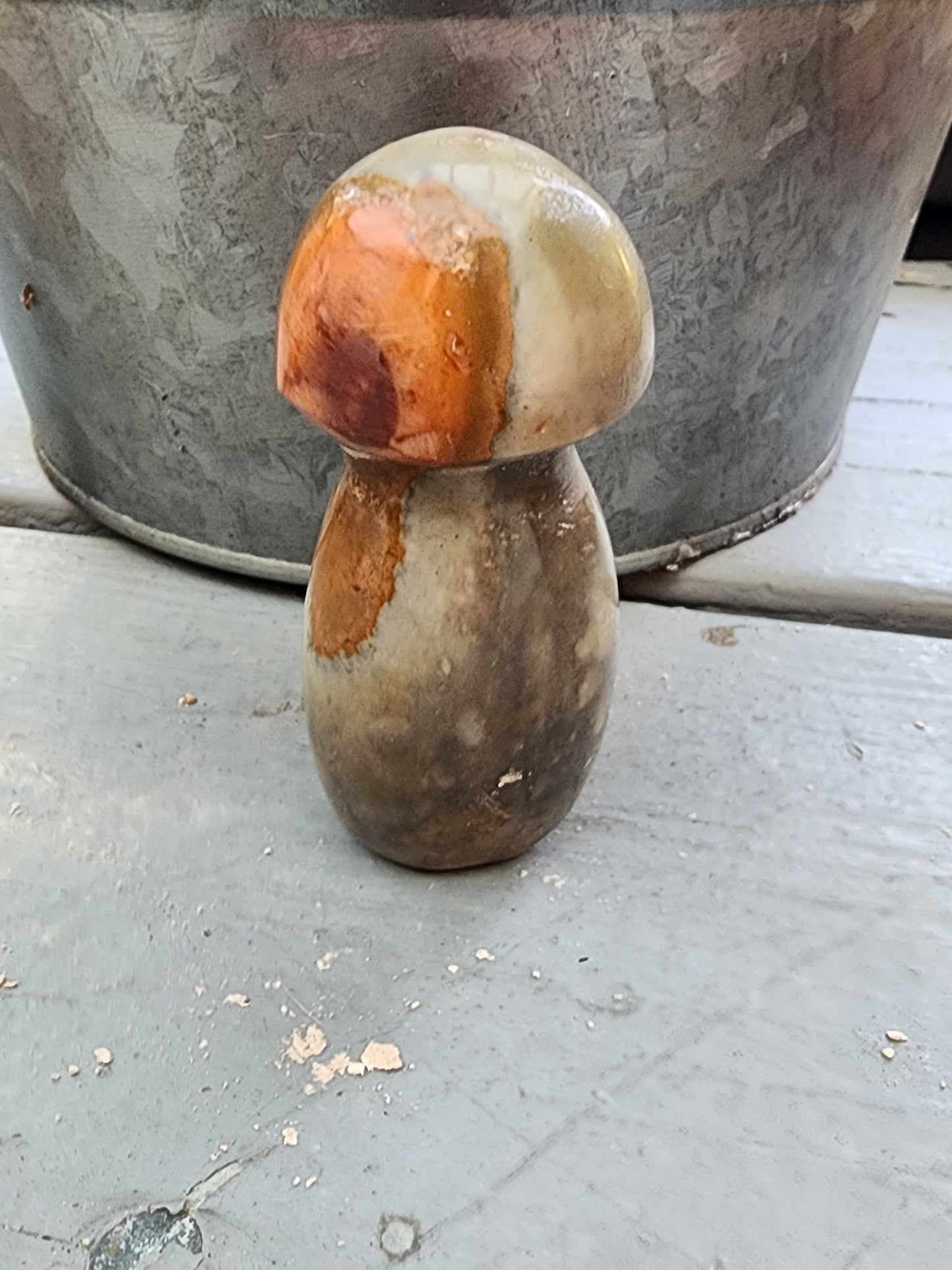 Flower Agate, Natural Agate, Ocean Jasper Hand Carved Mushrooms