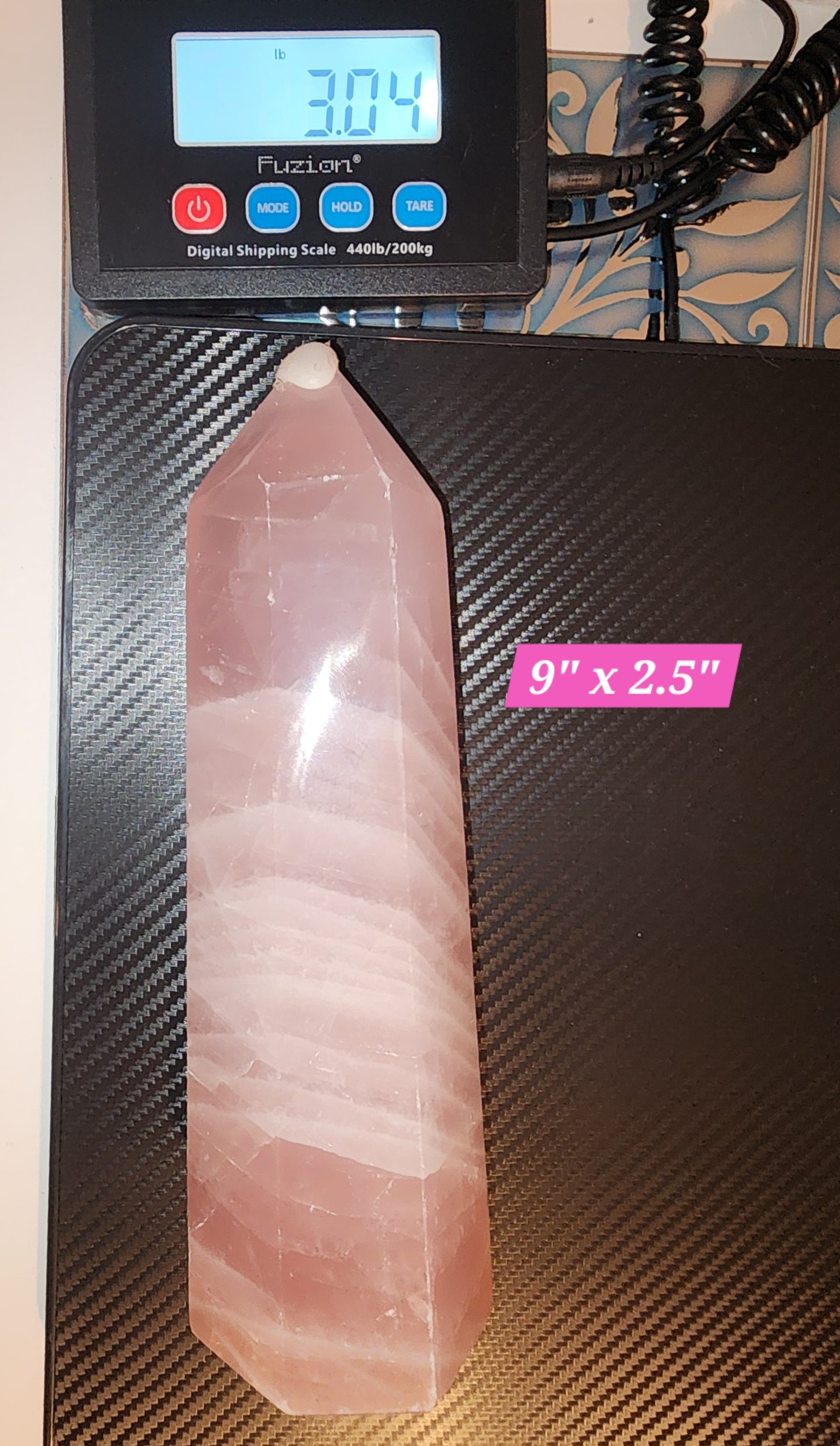 *XL Polished Rose Quartz Tower*